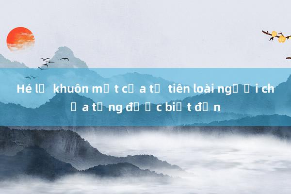 Hé lộ khuôn mặt của tổ tiên loài người chưa từng được biết đến