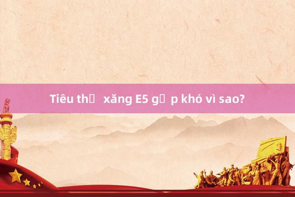 Tiêu thụ xăng E5 gặp khó vì sao?