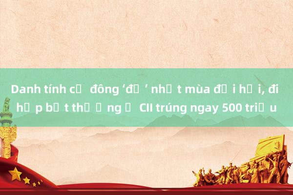 Danh tính cổ đông ‘đỏ’ nhất mùa đại hội, đi họp bất thường ở CII trúng ngay 500 triệu