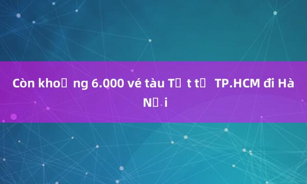 Còn khoảng 6.000 vé tàu Tết từ TP.HCM đi Hà Nội