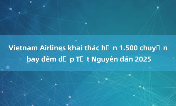 Vietnam Airlines khai thác hơn 1.500 chuyến bay đêm dịp Tết Nguyên đán 2025