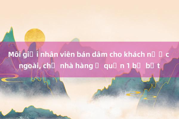 Môi giới nhân viên bán dâm cho khách nước ngoài， chủ nhà hàng ở quận 1 bị bắt